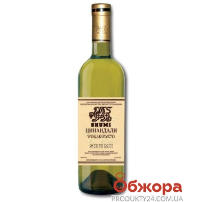 Вино грузинское Шуми (Shumi) Цинандали белое сухое 0,75 л – ИМ «Обжора»