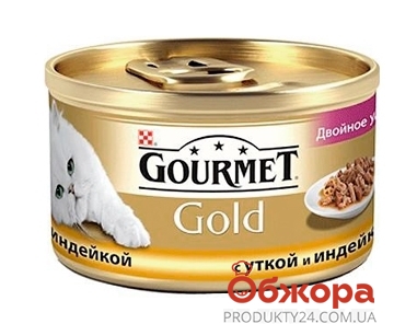 Корм Gourmet Gold 85г д/котів качка індик – ІМ «Обжора»