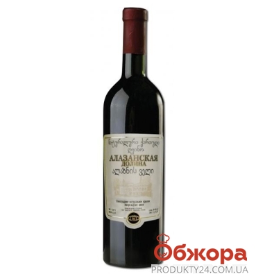Вино червоне Зоря Кахетії Алазанська долина Грузія 0,75 л – ІМ «Обжора»