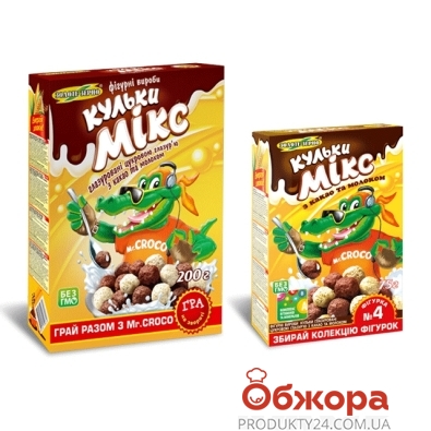 Сухий сніданок Золоте зерно 75г кульки Забава шоколад молоко – ІМ «Обжора»