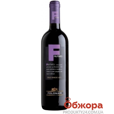 Вино Фолонари (Folonari) Фруттато красное сухое 0.75 л – ИМ «Обжора»