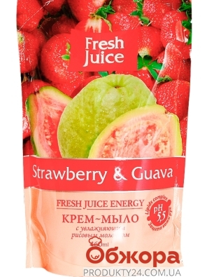 Жидкое мыло Фреш Джус (FRESH JUICE) Strawberry & Guava 460 мл. – ИМ «Обжора»