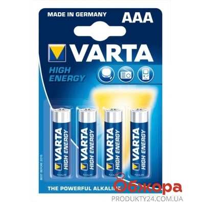 Батарейка VARTA HIGH ENERGY AAА LR03 – ІМ «Обжора»