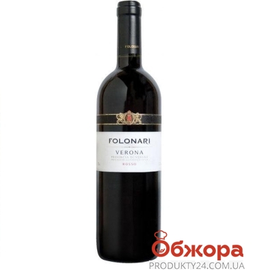 Вино Фолонари (Folonari) Верона Россо красное сухое 0,75 л – ІМ «Обжора»