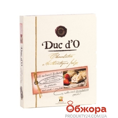 Конфеты  Дюк д О (Duc d`O)  Трюфеля белый шоколад с клубникой 200 гр. – ІМ «Обжора»