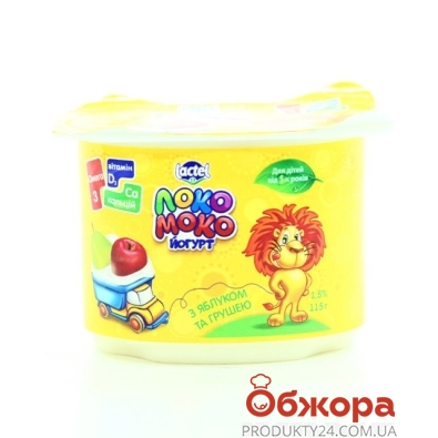 Йогурт Локо-Моко Яблоко-груша 115 г – ИМ «Обжора»