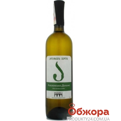 Вино Грузии Кварели (Kvareli) Алазанская долина белое п/сл 0,75 л – ИМ «Обжора»
