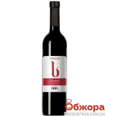 Вино Грузии Кварели (Kvareli) Саперави красное сухое 0,75 л. – ИМ «Обжора»