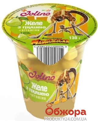 Желе Джолино (Jolino) 130г с грушей+витамин – ІМ «Обжора»