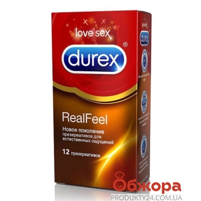 Презервативы Дюрекс (DUREX) Real Feel 12 шт. – ИМ «Обжора»