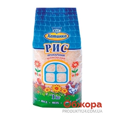 Рис "Хатинка" пропаренный, 1 кг – ИМ «Обжора»