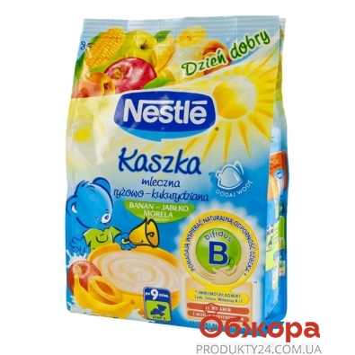 Каша Нестле (Nestle) Молочная Рис, Кукуруза, Яблоко, Банан, Абрикос 160 г – ИМ «Обжора»