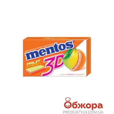 Жевательная резинка Ментос 3D лимон-грейпфрут-апельсин 33,6 г – ІМ «Обжора»