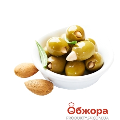 Оливки  с миндалем Греция  вес – ИМ «Обжора»
