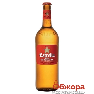 Пиво Эстрелла (Estrella) Барселона 0,66 л – ИМ «Обжора»