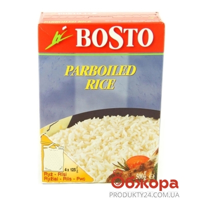 Рис Босто (Bosto) пропаренный 500 г – ІМ «Обжора»
