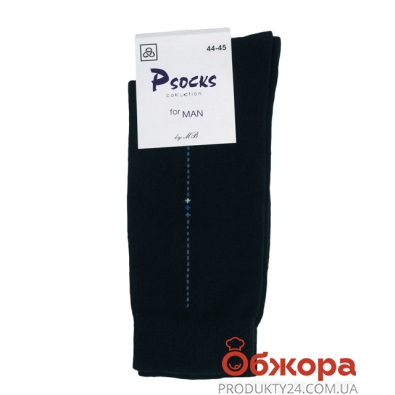 Носки Псокс (Psocks) Лого черные 44-45р. полоска – ИМ «Обжора»