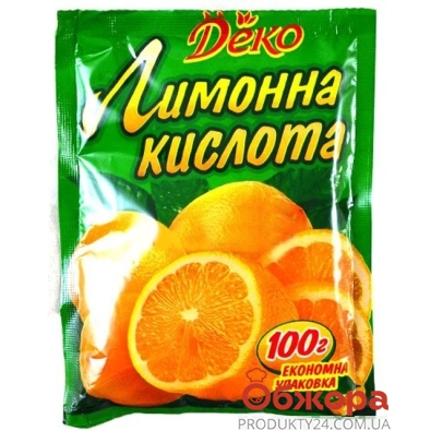Лимонная кислота Деко 90 г – ИМ «Обжора»
