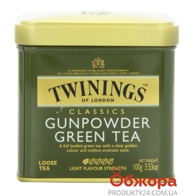 Чай Твайнинг (Twinings) Ганпаудер 100 г – ИМ «Обжора»