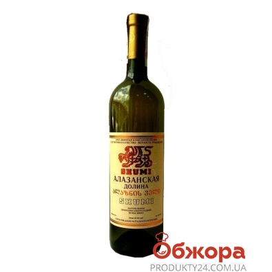 Вино грузинское Шуми (Shumi) Алазанская долина полусладкое белое 0,75 л – ИМ «Обжора»