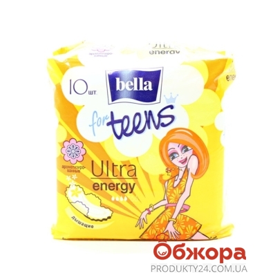 Прокладки Bella for Teens:Ultra Energy silky dry deo 10шт кр – ІМ «Обжора»