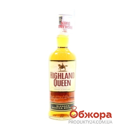 Виски Хайленд Квин (Highland Queen) с бокалом 1 л – ИМ «Обжора»