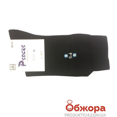 Шкарпетки чол, Лого PS чорні 44-45р, смужка – ІМ «Обжора»