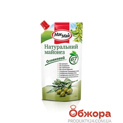 Майонез Мак Май натуральный оливковый 67% 400 г – ИМ «Обжора»