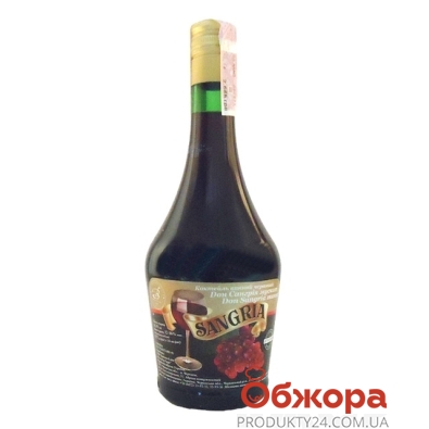 Коктейль винный Дон Сангрия (SANGRIA)  Мускат красное 0,75 л – ІМ «Обжора»