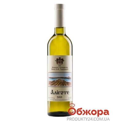 Вино Алиготе Князя Трубецкого ординарное сухое белое 0,75 л – ІМ «Обжора»
