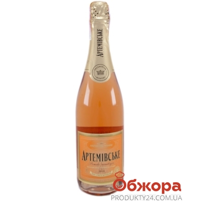 Вино игристое Артемовское розовое п/сух. 0.75 л – ИМ «Обжора»