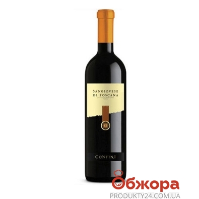 Вино Конфини (Confini) Сандживьеза ди Тоска красное сухое 0,75 л – ИМ «Обжора»