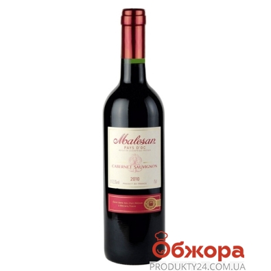 Вино Малезан (Malesan) Каберне Совиньон красное сухое 0,75 л – ІМ «Обжора»