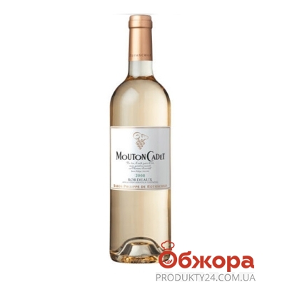 Вино Франция Мутон Каде (Mouton Cadet) Бордо Блан белое сухое 0,75 л – ИМ «Обжора»