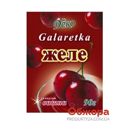 Желе Деко со вкусом вишни 90 г – ИМ «Обжора»
