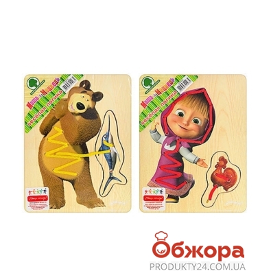 Игра логика деревянная,шеуровка,Маша и Медведь GT6016 – ІМ «Обжора»