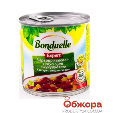 Фасоль Бондюэль (Bonduelle) красная в соусе Чили с кукурузой 430г – ИМ «Обжора»