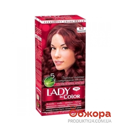 Краска Леди ин колор (Lady in color) для волос N6.5 махагон – ІМ «Обжора»
