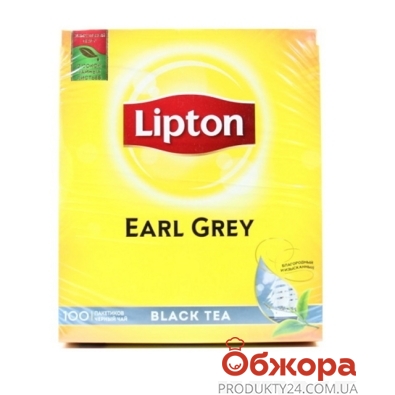 Чай Липтон (Lipton) Earl Grey черный байховый 100 п – ИМ «Обжора»