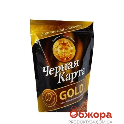 Кофе Черная карта Gold 140г растворимый пакет – ИМ «Обжора»