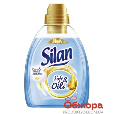Конд. для белья Силан ( Silan)  Soft & Oils Голубой 0,75 л. – ИМ «Обжора»