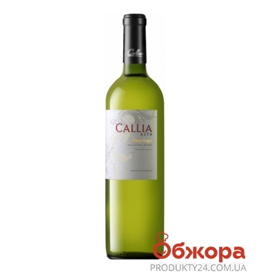 Вино Каллия (Callia) Альта Пино гриджио белое сухое 0,75 л – ИМ «Обжора»