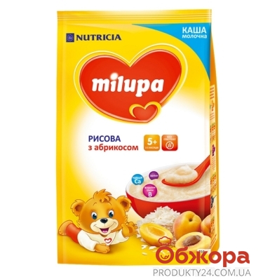 Каша Милупа (Milupa) молочная рисовая с абрикосом 210 г – ИМ «Обжора»