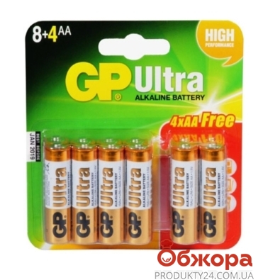 Батарейка 1шт GP Ultra Alcaline 1,5v LR6,AA – ІМ «Обжора»