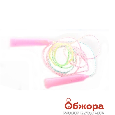 Скакалка MS 0827 пластик. ручки, 3 цвета, 195 см ODC53860 – ИМ «Обжора»