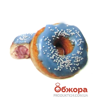 Пончик DONUTS заварн.крем с черникой – ИМ «Обжора»