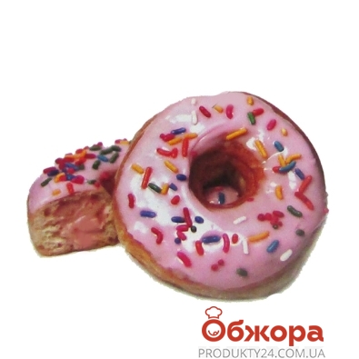 Пончик DONUTS заварн.крем со вкусом клубники – ИМ «Обжора»