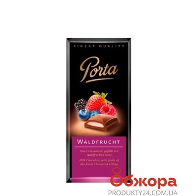 Шоколад молочный с лесной ягодой, Porta ,100 г – ИМ «Обжора»
