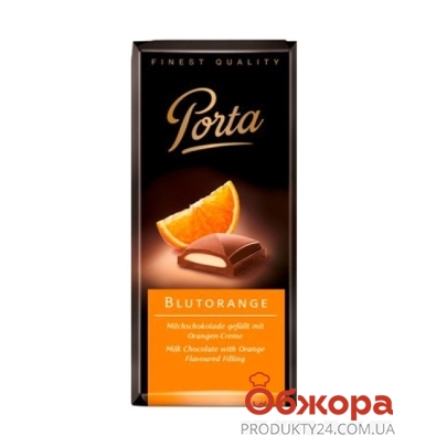 Шоколад Porta молочный с красным апельсином, 100 г – ІМ «Обжора»