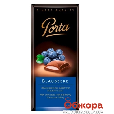 Шоколад Порта (Porta) молочный с черникой, 100 г – ИМ «Обжора»
